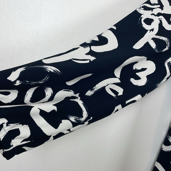 J Crew 365 Long Sleeve Womens 16 Square Neck Pullover Paint Stroke Print Tunic - Picture 5 of 10